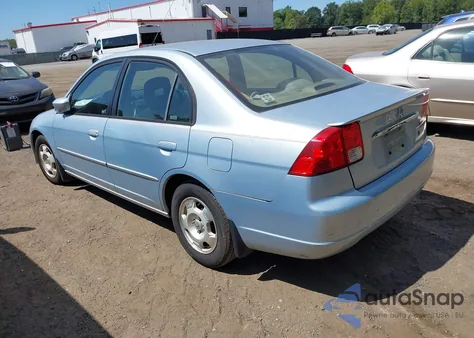 2003 Honda Civic Hybrid из США, поврежденный, VIN JHMES96623S020824